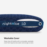 Bedgear Night Ice Performance Pillow - product shot, zipper detail