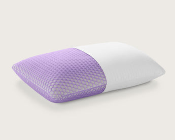 Purple Harmony Pillow product view on light background