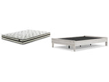 Sierra Sleep 8 Inch Chime Innerspring Mattress on a platform bed frame, front angle