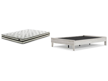Sierra Sleep 8 Inch Chime Innerspring Mattress on a platform bed frame, front angle