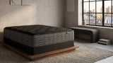 Jamison Clarion Firm Mattress bare mattress on foundation in styled bedroom, Mattress Overstock Kentucky