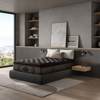 Beautyrest Black® Series One 14.5" Medium Pillow Top Mattress - angled view