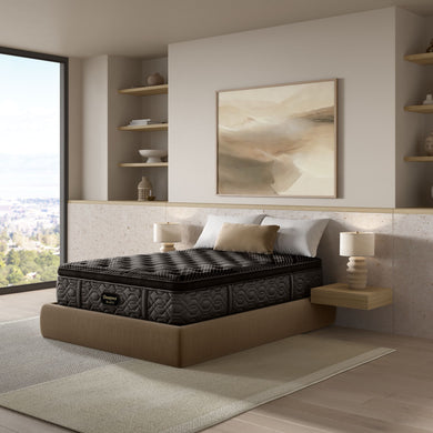 Beautyrest Black® Series One 14.5" Plush Pillow Top Mattress - angled view