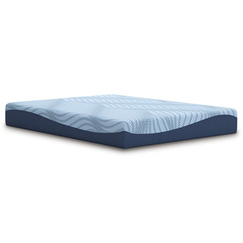 Sierra Sleep Peak 2.0 10 Memory Foam Mattress, angled product view of the quilted cover