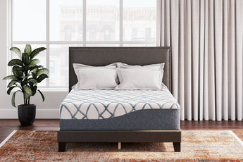 Sierra Sleep 14 Inch Chime Elite 2.0 Mattress, front bedroom view on upholstered platform bed