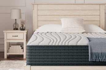 Sierra Sleep Hybrid 1300 Mattress, closeup of quilted top and gusset