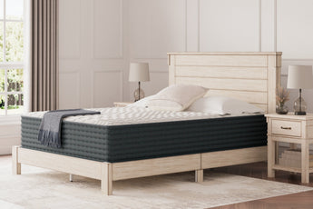 Sierra Sleep Hybrid 1300 Mattress, corner angle view on bed frame