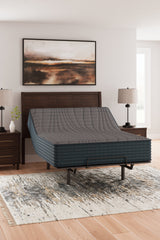 Sierra Sleep Gray 1200 Hybrid Mattress flexed on an adjustable base