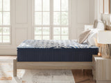 Sierra Sleep Plush Luxe 2.0 Mattress, front lifestyle view on bed frame