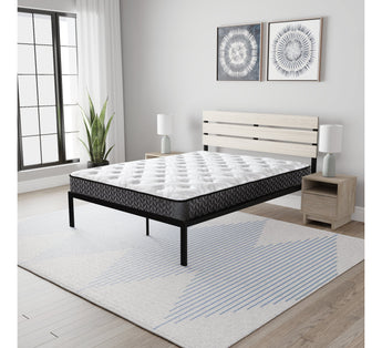Sierra Sleep 8 Inch Bonnell Hybrid Mattress, shown in a bedroom setting