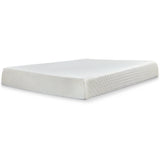 Sierra Sleep 10 Inch Chime Memory Foam Mattress, Queen angled studio view