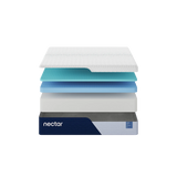 Nectar Classic Memory Foam Mattress - layered construction, front view