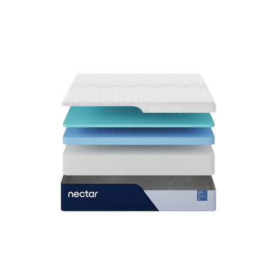 Nectar Classic Memory Foam Mattress - layered construction, front view
