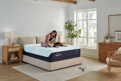 Tempur-Pedic LuxeAdapt® 13" Soft Mattress - adjustable base pairing, lifestyle view