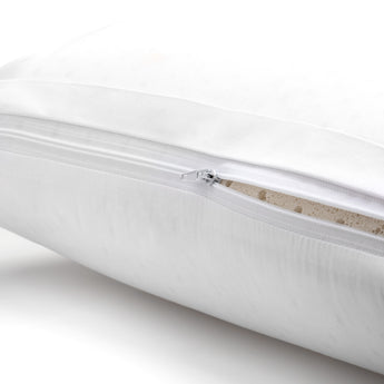 Malouf Zoned Talalay Latex Pillow - zipper detail