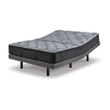 Sierra Sleep Comfort Plus Mattress raised on an adjustable base, head incline shown