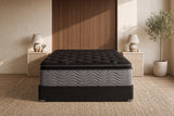 Jamison Clarion Ultra Plush Pillowtop mattress in a styled bedroom, foot-of-bed view