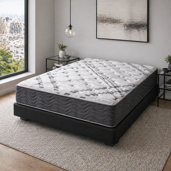 Jamison Grandview Firm 2-Sided mattress in bright window bedroom, Mattress Overstock Kentucky