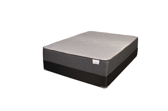 Jamison Sleep Response Ion Plush mattress on a foundation, manufacturer product photo, online exclusive from Mattress Overstock