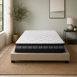 Jamison Wellington 8 Pillowtop mattress on white platform, Mattress Overstock Kentucky