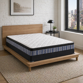 Jamison Wellington 8 Pillowtop mattress on wood platform, Mattress Overstock Kentucky