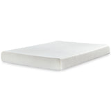 Sierra Sleep Chime 8 Inch Memory Foam Mattress, corner view on a white background showing the tight top surface