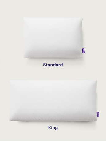 Purple Harmony Pillow Standard and King size comparison