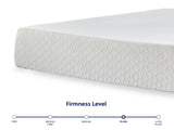 Sierra Sleep Chime 12 Inch Memory Foam Mattress, corner closeup showing the knit cover and plush edge