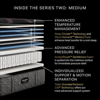 Beautyrest - Mattress Overstock | Mattress Store | Kentucky - Beautyrest Black® Series Two 15.5" Medium Mattress