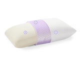 Purple Harmony Pillow exposed GelFlex Grid and Talalay latex layers