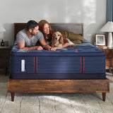 Brenham II Firm Euro Pillow Top in styled bedroom lifestyle setting