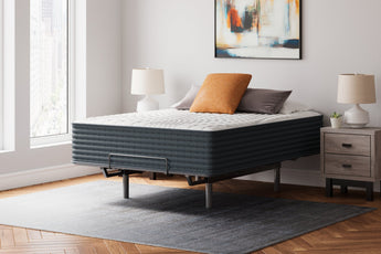 Sierra Sleep Hybrid 1400 Mattress, front view on an adjustable base