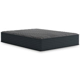 Sierra Sleep Gray 1200 Hybrid Mattress, angled corner view of the quilted charcoal cover
