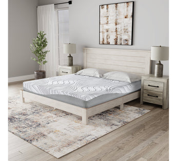Sierra Sleep 8 Inch Memory Foam California King Mattress, styled on bed frame in bedroom setting