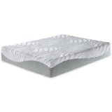 Sierra Sleep 12 Inch Memory Foam Mattress, angled studio view