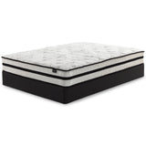 Sierra Sleep Chime 10 Inch Hybrid Mattress, studio shot on foundation