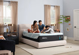 Tempur-Pedic LuxeAdapt® 13" Medium Hybrid Mattress - undressed bed view