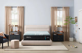 Tempur-Pedic LuxeAdapt® 13" Medium Hybrid Mattress - undressed bed view