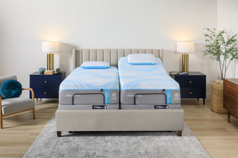 Tempur-Pedic TEMPUR-ActiveBreeze® Smart Bed - styled room view, head-on view