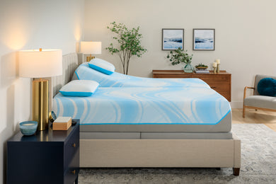 Tempur-Pedic TEMPUR-ActiveBreeze® Smart Bed - styled room view, profile view