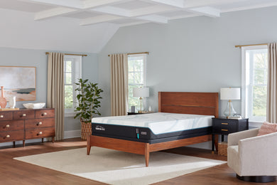 Tempur-Pedic Adapt® 11" Medium Hybrid Mattress - flat view, three-quarter view