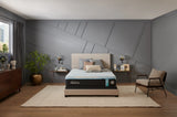 Tempur-Pedic ProBreeze® Medium Mattress - flat view, styled room view