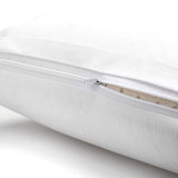Malouf Zoned Talalay Latex Pillow - zipper detail