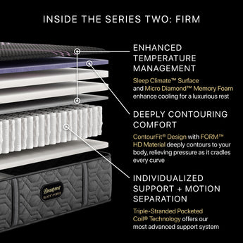 Beautyrest - Mattress Overstock | Mattress Store | Kentucky - Beautyrest Black® Series Two 14.25" Firm Hybrid Mattress