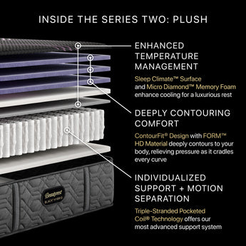 Beautyrest - Mattress Overstock | Mattress Store | Kentucky - Beautyrest Black® Series Two 14.25" Plush Hybrid Mattress