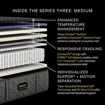 Beautyrest - Mattress Overstock | Mattress Store | Kentucky - Beautyrest Black® Series Three 15.75" Medium Hybrid Mattress