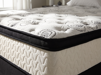 Sierra Sleep Chime 12 Inch Hybrid Mattress, euro top quilting detail