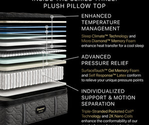 Beautyrest Black® Series Three 16.75" Plush Pillow Top Mattress