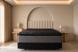 Jamison Clarion Eurotop mattress in a styled bedroom, foot-of-bed view