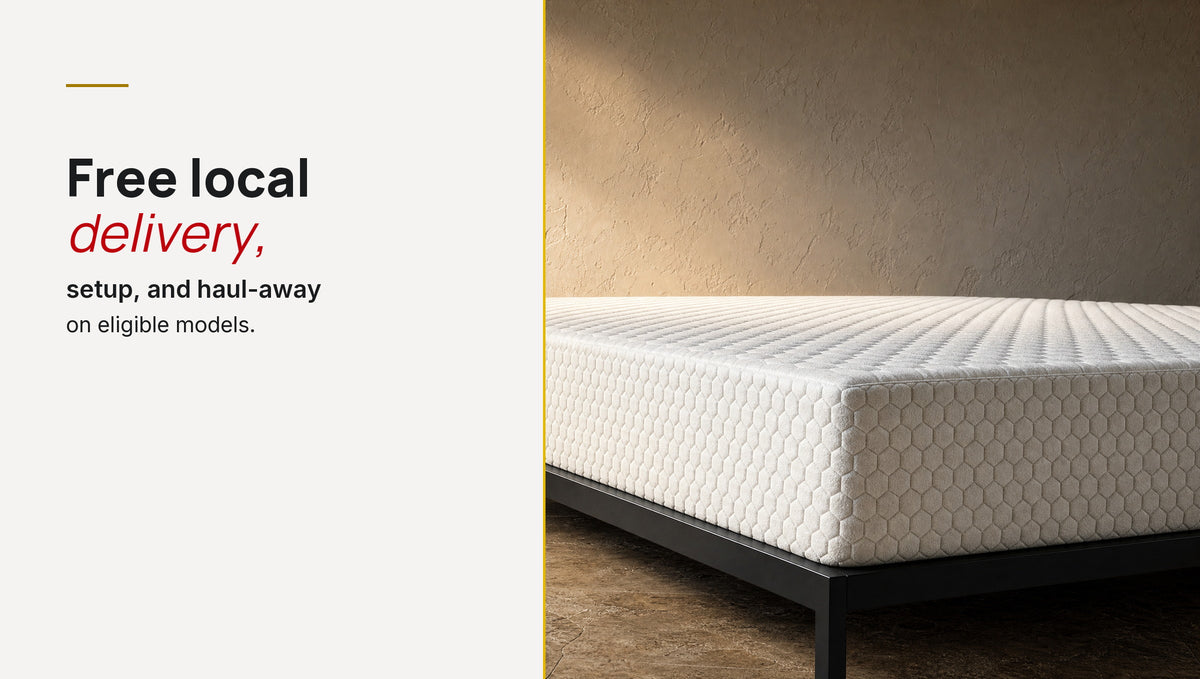 Free local delivery, setup, and haul-away on eligible models.